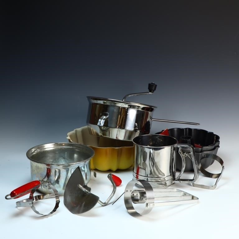 Sifters, Bundt pans, and pastry cutters