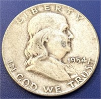 1954 Franklin Half Dollar, Denver Mint