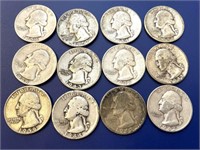 (12) Silver Quarters