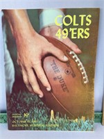 Baltimore Colts vs 49ers Oct 13 1963 program