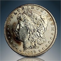 1902 O Morgan Silver Dollar Ungraded Mostly Pristi