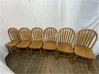 6 WOODEN  CHAIRS