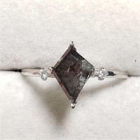 $1500 10K  Salt And Papper Diamond(1.5ct) Ring