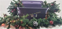 Tote with Large Light Up Holiday Garland