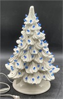 (GH) Vintage White Ceramic Christmas Tree 17”