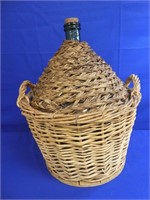 Bottle In A Basket 29" H