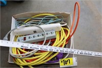 extension cords, multi strip outlets, etc