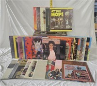 Case w/ Variety Of Records & Michael Jackson Book