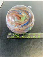 XL Handmade Swirl Glass Paperweight