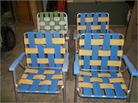 Aluminum woven lawn chairs