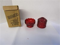 Homco; Ruby Red Fairly Lamp