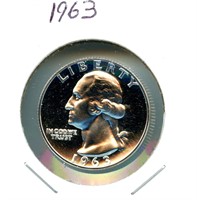 1963 Proof Silver Washington Quarter