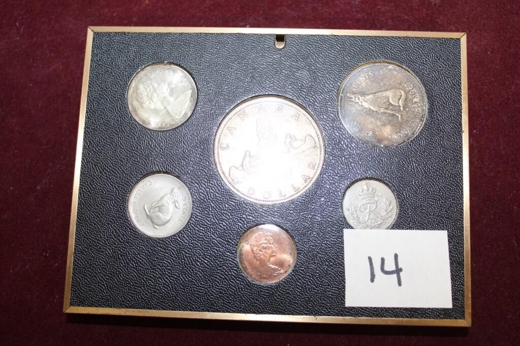 1957 Silver Cdn Dollar & 1967 Canadian Coins