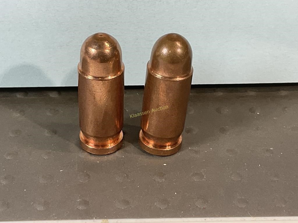 Two one ounce copper bullets in .999 purity
