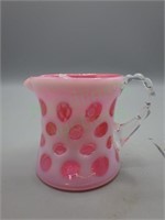 VTG Cranberry polka dot / coin dot  sm pitcher