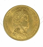 1913 Netherlands 10 Gulden Gold Coin