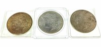 (3) U. S. Morgan Silver Dollars (1) 1886 (2) 1900