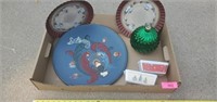 Hand Painted Christmas Plates, Bread Pans,