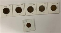 Canadian Penny Coin Set-Lg-1916,17,18,19,20+Sm 20