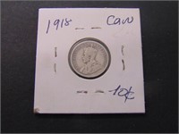 1918 Canadian 10 Cent Coin