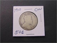 1910 Canadian 50 Cent Coin