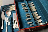 Large Set of Wallace Rosepoint Sterling Flatware