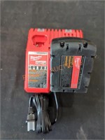 Milwaukee M12 and M18 charger, and M18 battery