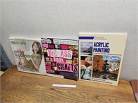 Family Circle & BIG Craft books + Acrylic Painting