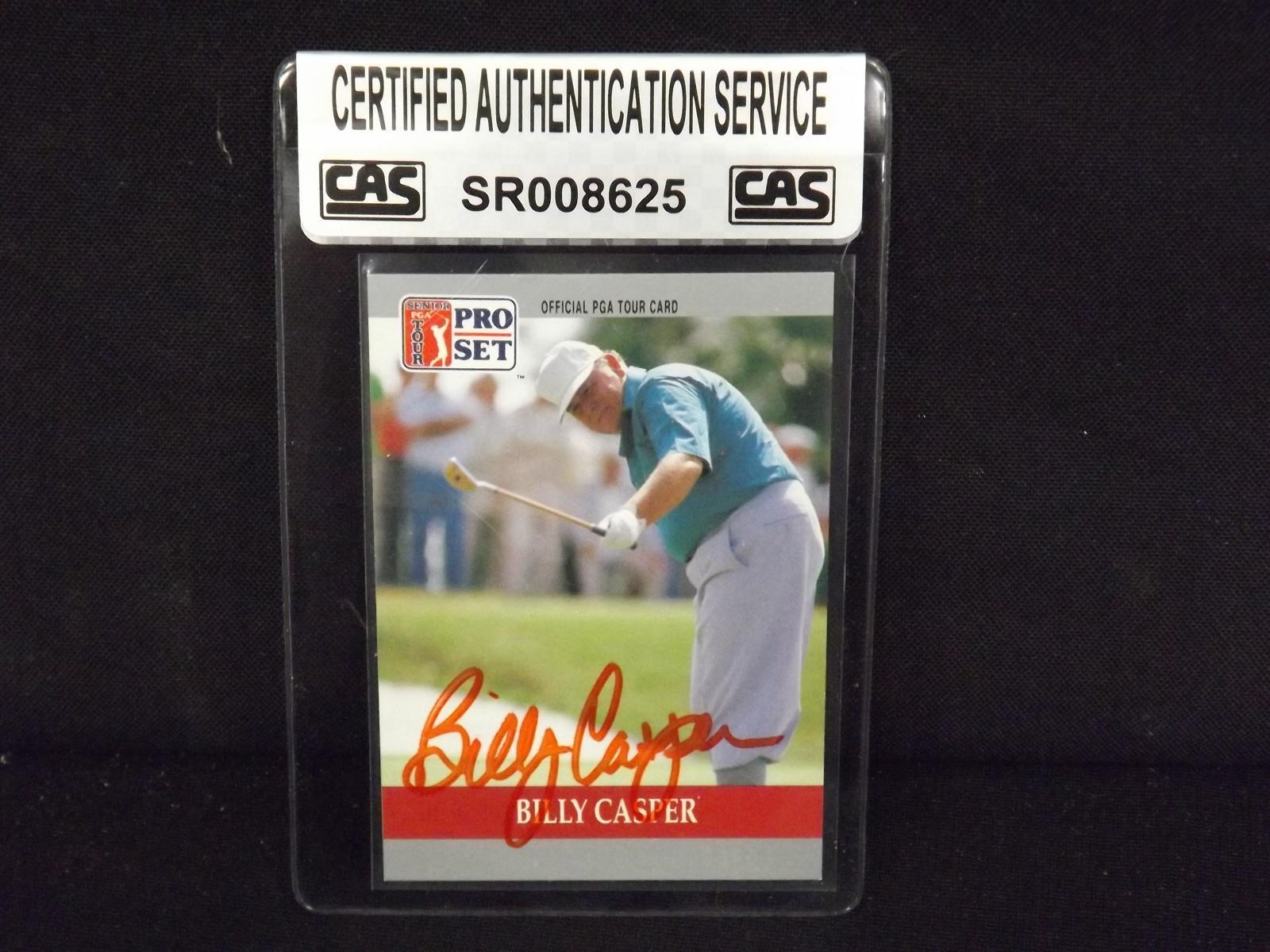 1990 PRO SET BILLY CASPER AUTOGRAPH CARD CAS