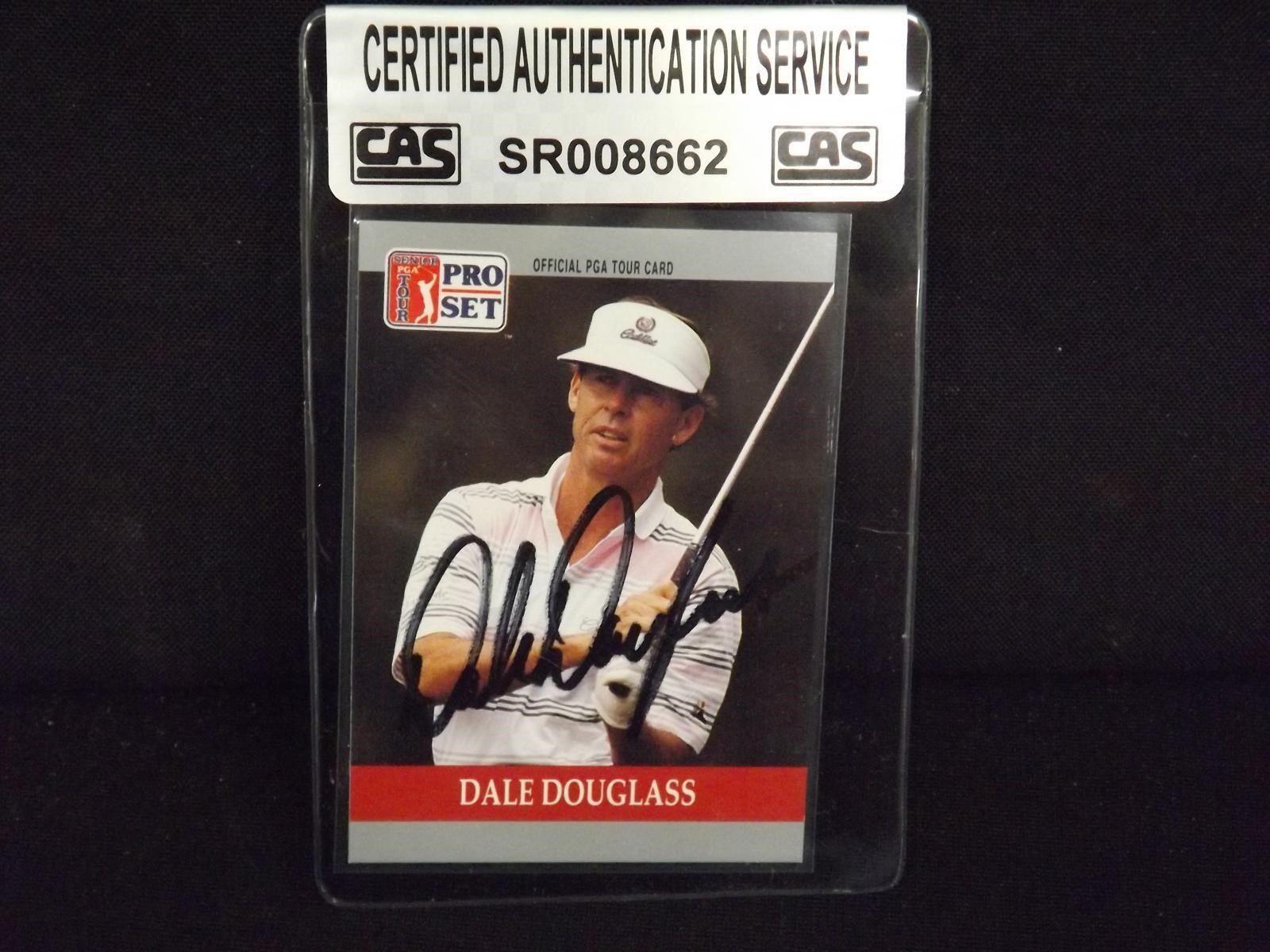 1990 PRO SET PGA DALE DOUGLASS AUTOGRAPH CAS