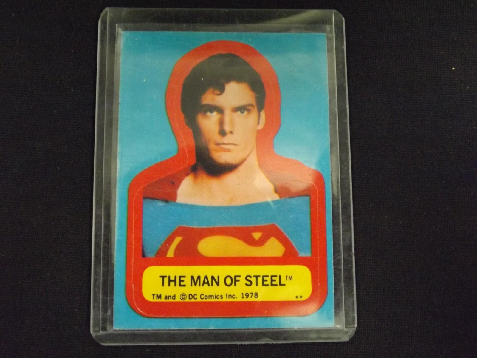 1978 TOPPS SUPERMAN STICKER MAN OF STEEL