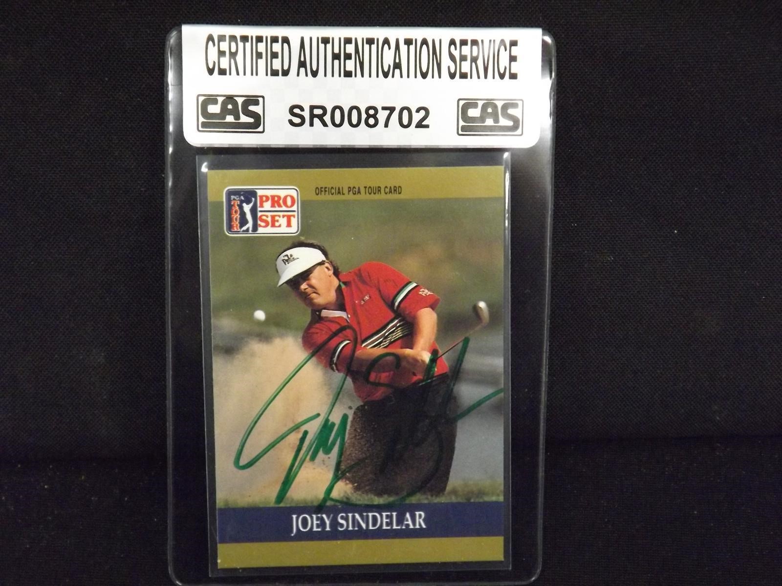 1990 PRO SET PGA JOEY SINDELAR AUTOGRAPH CAS