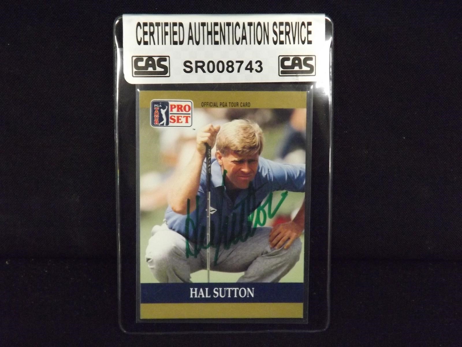 1990 PRO SET PGA HAL SUTTON AUTOGRAPH CAS