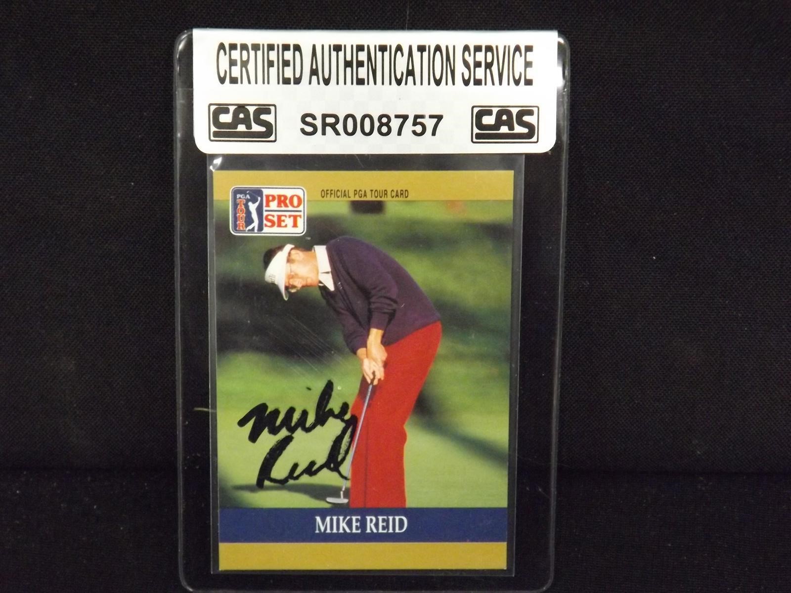 1990 PRO SET PGA MIKE REID AUTOGRAPH CAS