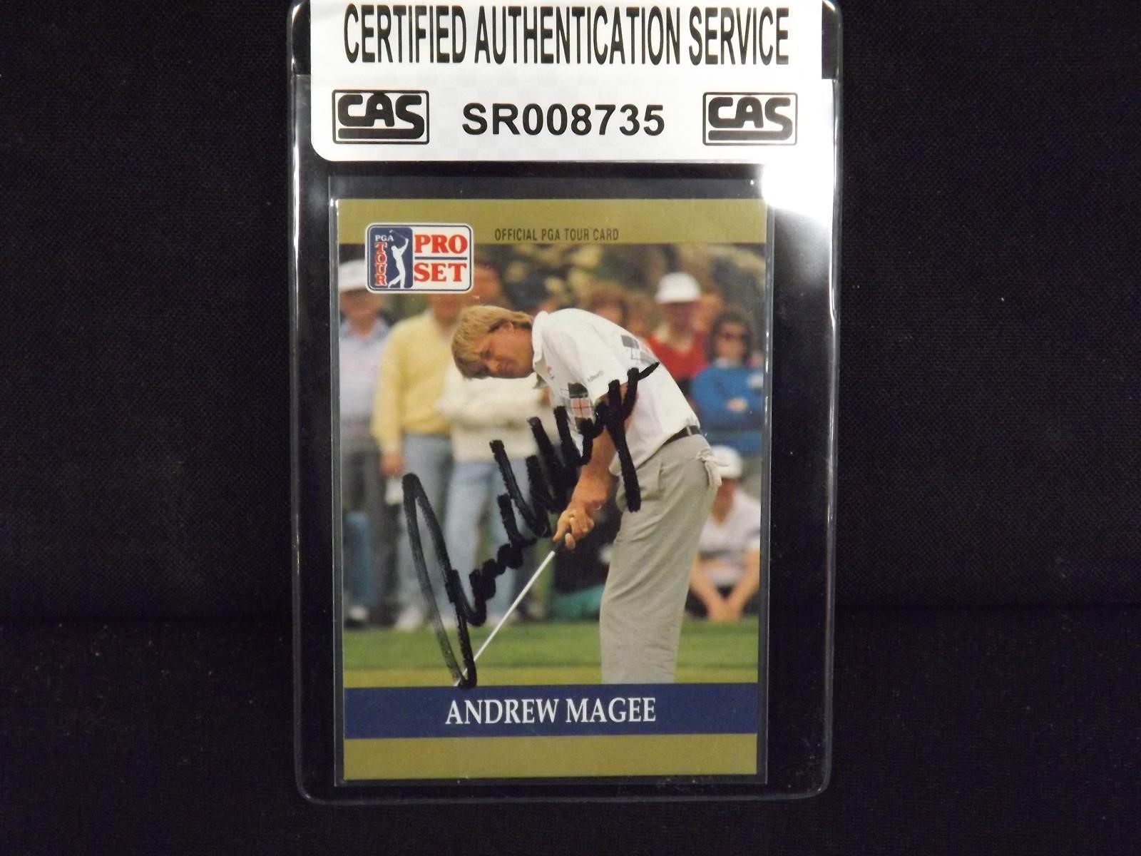 1990 PRO SET PGA ANDREW MAGEE AUTOGRAPH CAS