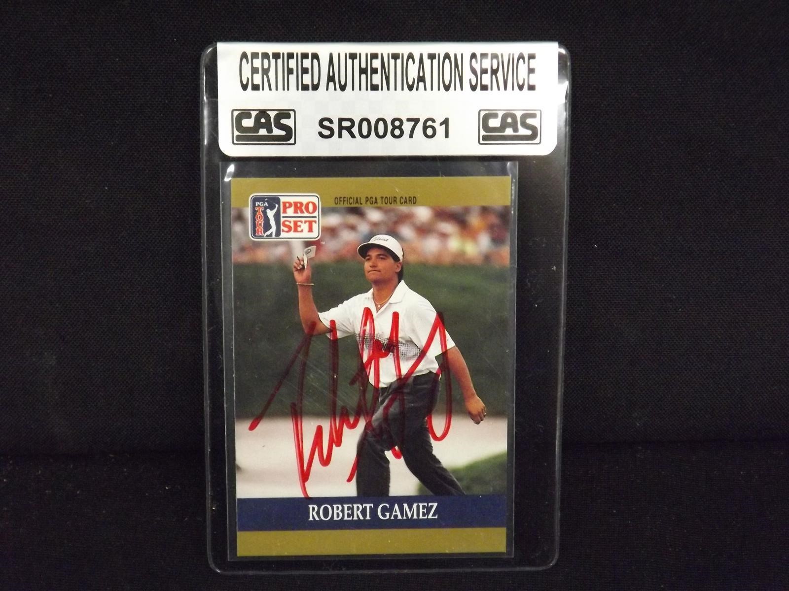 1990 PRO SET PGA ROBERT GAMEZ AUTOGRAPH CAS