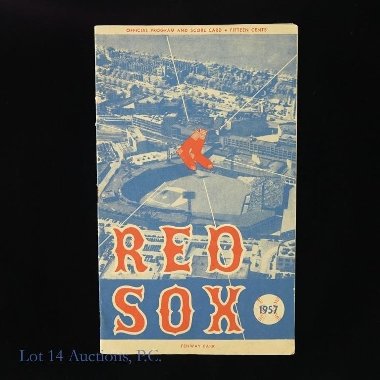 1957 Boston Red Sox Official MLB Program