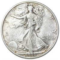 1936-S Walking Liberty Half Dollar ABOUT UNC