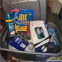 Iron, Detergent, Bleach & more in Tote w/ lid