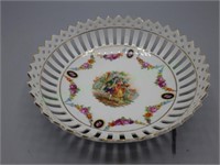 VTG Dresden style courting couple reticulated bowl