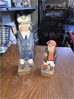 Lot of 2 Wooden Saltys