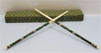 Vintage Cloisonne Chopsticks in Box