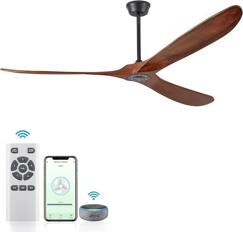 CHRIARI 70" Ceiling Fan With Remote/App/Voice Conl