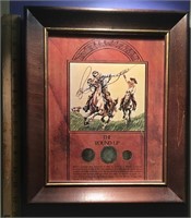 The Round Up Barber Half/Quarter/Dime Framed