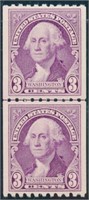 USA #722 & #1305C LINE PAIRS MINT SUPERB NH