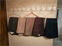 5 pair of misc. Dress pants (sizes unk)