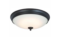 Hampton Bay Clifton 13 in. LED Flush Mount