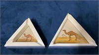 Two Camel Pyramid Ash Trays