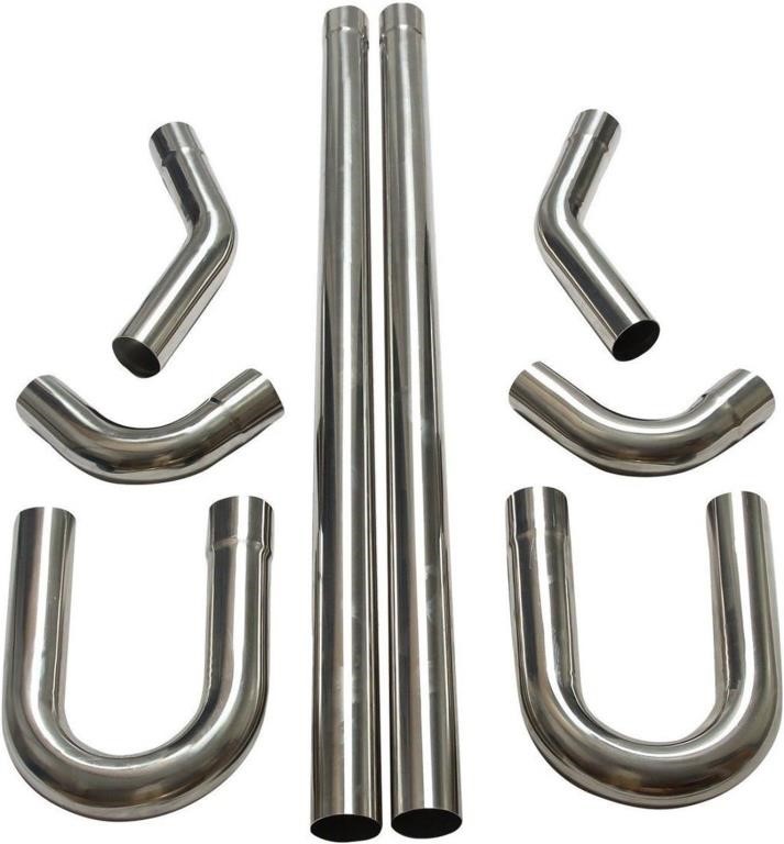 76mm Stainless Steel Flex Pipe Straight & Bend Kit