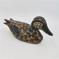 Vintage Wood Mallard Hen Duck